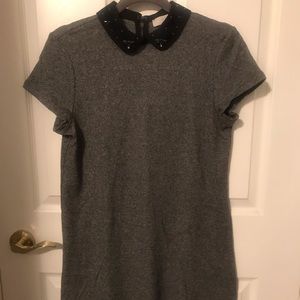 Ann Taylor LOFT Jeweled Collar Dress
